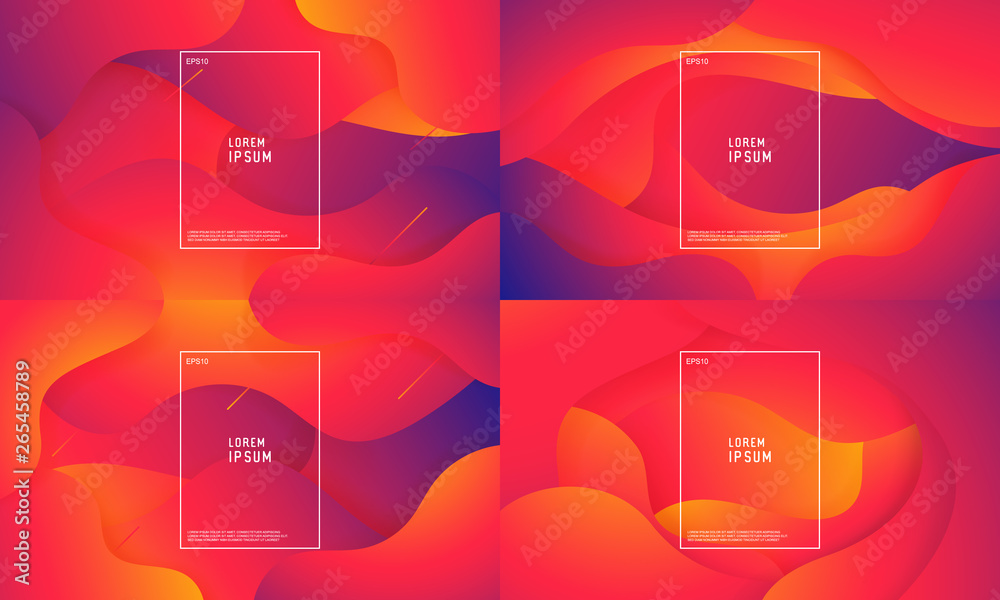 Fototapete Abstract minimal geometric background. Modern vector design illustration. Trendy gradient shapes composition. Modern vector design illustration