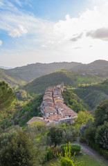 Montenero Sabino (Rieti, Italy) - A very small and charming medieval village in stone with castle,...