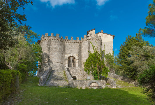 Montenero Sabino (Rieti, Italy) - A very small and charming medieval village in stone with castle, on the Rieti hills, Sabina area, Lazio region, central Italy 