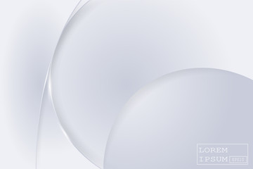 Abstract geometric white and gray color material frame layout modern tech with layer background