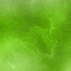 Green ink and watercolor textures on white paper background. Paint leaks and ombre effects. Hand painted abstract image.