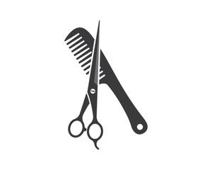 scissor icon logo vector illustration