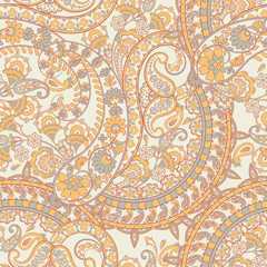 Paisley Seamless vintage vector background.