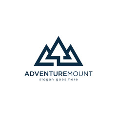 Adventure mountain logo - Vector logo template