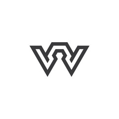 Initial W Logo - Vector logo template