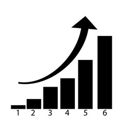 Vector growing graph icon