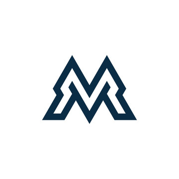 Initial M, MR , RM Logo - Vector logo template