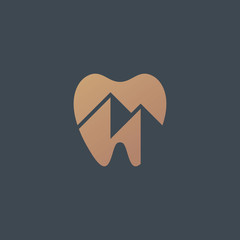 Dental Mountain Logo - Vector logo template