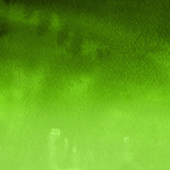 Green ink and watercolor textures on white paper background. Paint leaks and ombre effects. Hand painted abstract image.