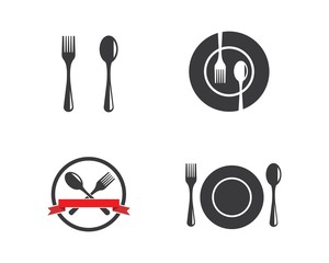 fork,spoon logo vector illustration