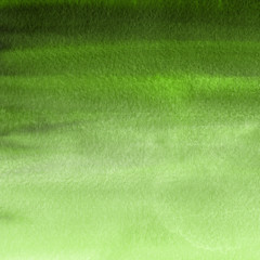 Green ink and watercolor textures on white paper background. Paint leaks and ombre effects. Hand painted abstract image.