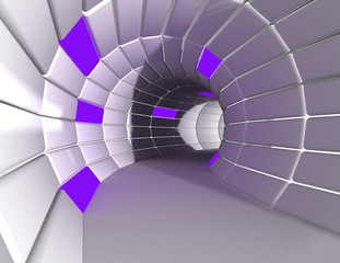 3D futuristic tunnel. 3d illustration