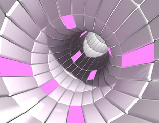 Obraz premium 3D futuristic tunnel. 3d illustration