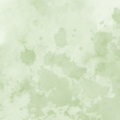 Green ink and watercolor textures on white paper background. Paint leaks and ombre effects. Hand painted abstract image.