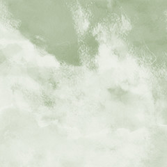 Green ink and watercolor textures on white paper background. Paint leaks and ombre effects. Hand painted abstract image.