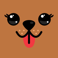 Logo of Dog face brown color.