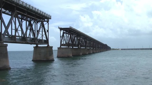 The Derelict Bahia Honda Railroad Bridge in the Florida Keys, United States