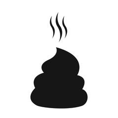 Poop vector icon on white background.