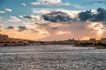 Fototapeta premium Valletta sunset mood