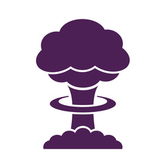 Nuclear bomb explosion vector icon