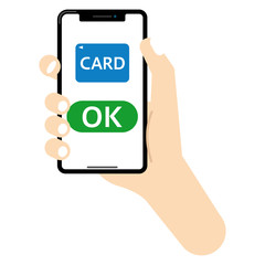 キャッシュレス決済：スマホ キャッシュレス 決済 カード クレジット cashless payment OK