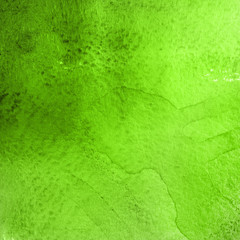 Green ink and watercolor textures on white paper background. Paint leaks and ombre effects. Hand painted abstract image.