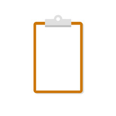 Clipboard icon. Flat style.Vector illustration on white background.