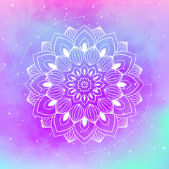 Mandala vector illustration. Circle ethnic decorative ornament.