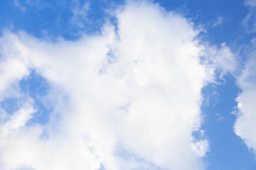 Blue sky white cloud white background. Beautiful sky and clouds in the afternoon.