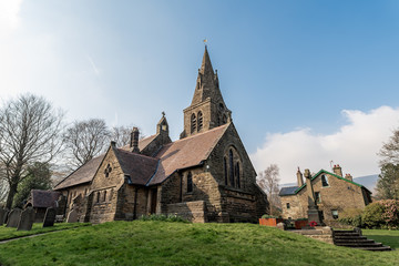 Fototapeta premium Edale Church, Edale, Hope Valley, England