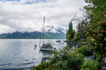 Boat on the lake, Switzerland