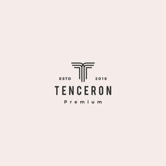 T letter logo vector icon illustration
