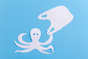 Plastic pollution in ocean environmental problem.