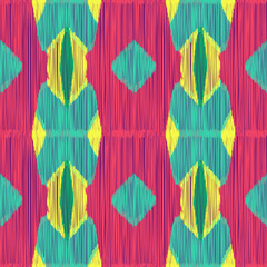 Seamless Ikat Pattern.