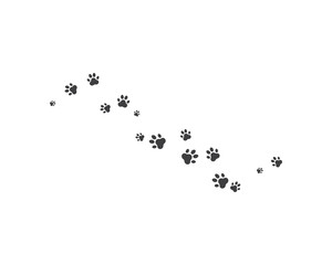 Paw background template vector