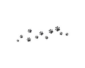 Paw background template vector