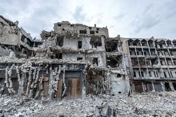 la ville  Alep en syrie après sa destruction