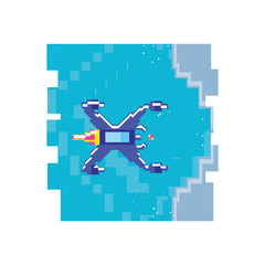 video game pixelate scene