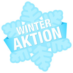 Fototapeta premium Schneeflocke-Button Banner 