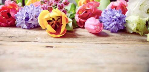 Frühlingsblumen - Blumenstrauß - Grußkarte