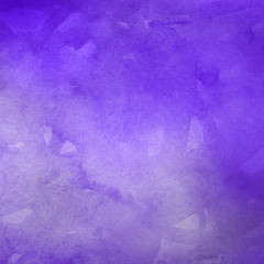 Violet ink and watercolor textures on white paper background. Paint leaks and ombre effects. Hand painted abstract image.
