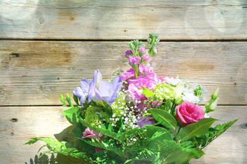 Frühlingsblumen - Blumenstrauß - Grußkarte