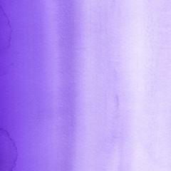 Violet ink and watercolor textures on white paper background. Paint leaks and ombre effects. Hand painted abstract image.