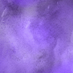Violet ink and watercolor textures on white paper background. Paint leaks and ombre effects. Hand painted abstract image.