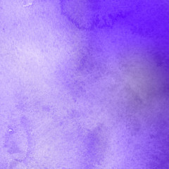 Violet ink and watercolor textures on white paper background. Paint leaks and ombre effects. Hand painted abstract image.