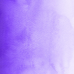 Violet ink and watercolor textures on white paper background. Paint leaks and ombre effects. Hand painted abstract image.