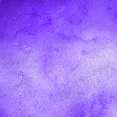 Violet ink and watercolor textures on white paper background. Paint leaks and ombre effects. Hand painted abstract image.