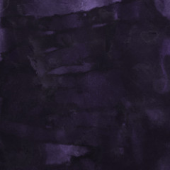 Violet ink and watercolor textures on white paper background. Paint leaks and ombre effects. Hand painted abstract image.