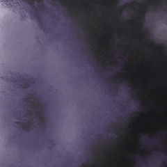 Violet ink and watercolor textures on white paper background. Paint leaks and ombre effects. Hand painted abstract image.