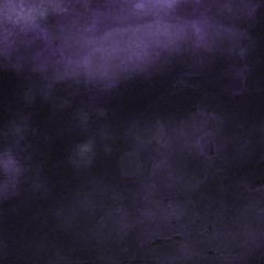 Violet ink and watercolor textures on white paper background. Paint leaks and ombre effects. Hand painted abstract image.